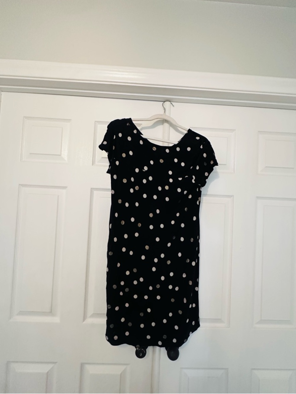 Soma Cool Nights Black Polka Dot Sleep Dress Nightgown Size Small